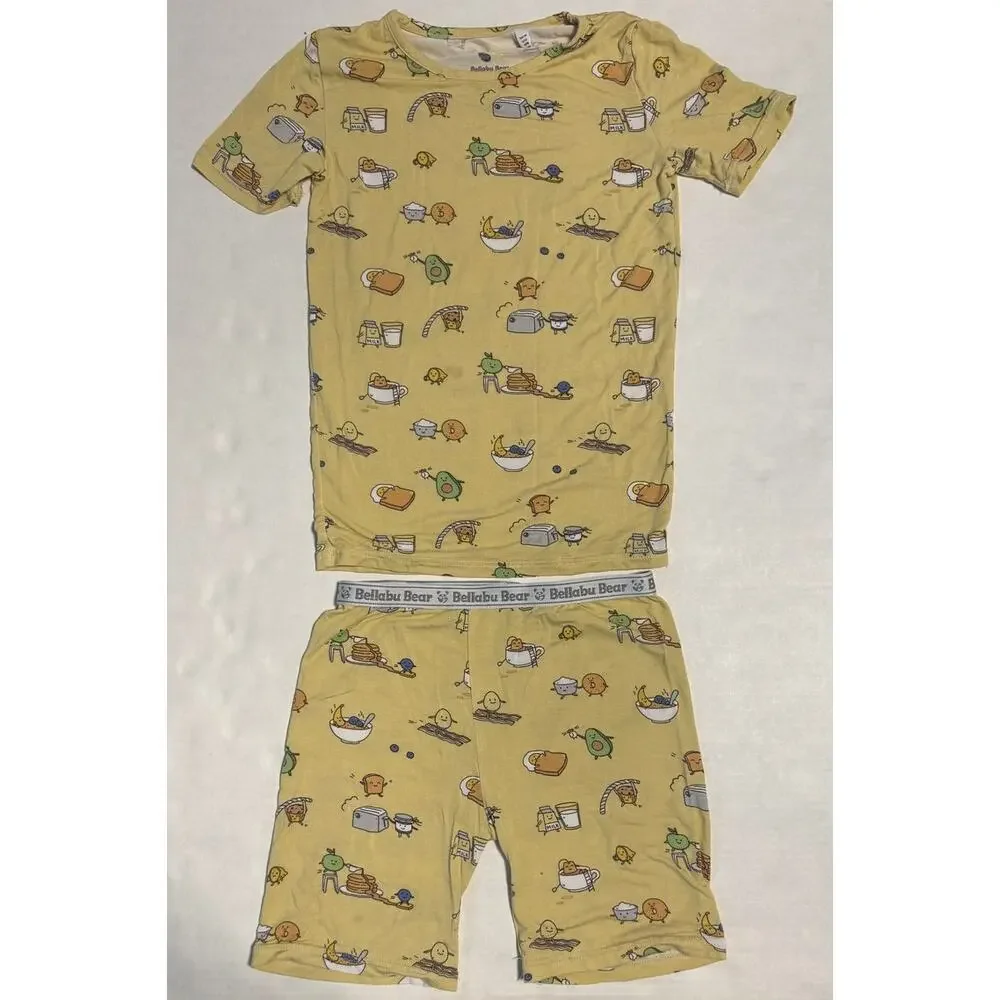 Bellabu Bear Kids 7 Brunches Bamboo Pajama Set Breathable Sustainable  Soft Cozy